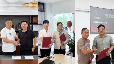 Yingshen Intelligent has signed cooperation agreements with three Vietnamese footwear manufacturers: Thuan Phi (left), Power Loong (center), and Viet Nam Garment (right).