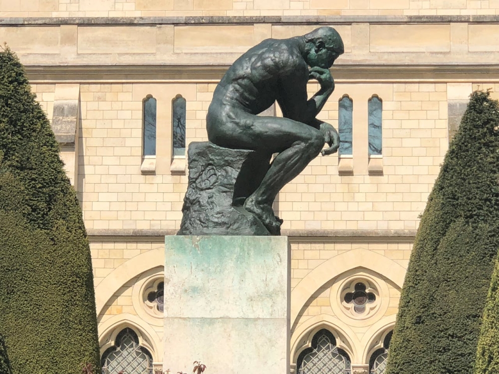 The Thinker by Auguste Rodin. — Pexels pic/Alexandre Peregrino