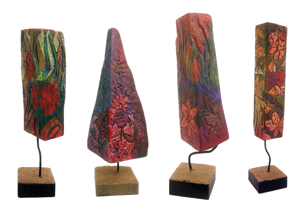 Mohd Noor Mahmud’s ‘Lakaran Bunga Hutan’ wood sculptures, featured in ‘Four Perceptions: The Living Continuum’ at Ruang Teduh Gallery, Exchange 106, Kuala Lumpur. — Picture courtesy of Ruang Teduh Gallery/Senimalaya
