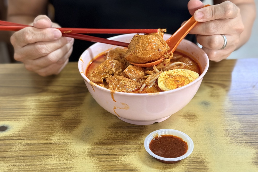 Chicken curry 'laksa'. 