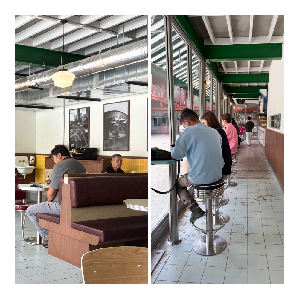 Decked out in American diner vibes and that eye catching green colour, the seating area is comfortable for a quick bite. — Pictures by Lee Khang Yi