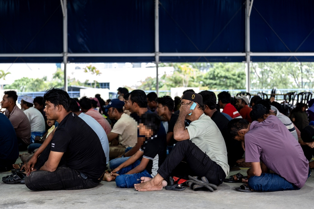 File picture of Rohingya refugees at the Kuala Lumpur Contingent Police Headquarters (IPK) on July 28, 2026, after being moved from outside the United Nations High Commissioner for Refugees (UNHCR) office in Jalan Bukit Petaling. — Bernama pic 