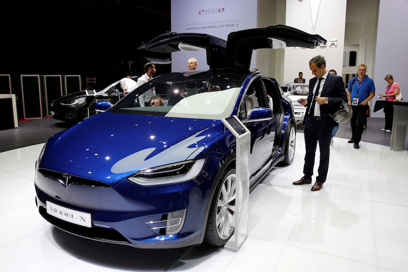 The Tesla Model X car is displayed on media day at the Paris auto show, in Paris, France, September 29, 2016. u00e2u20acu201d Reuters pic