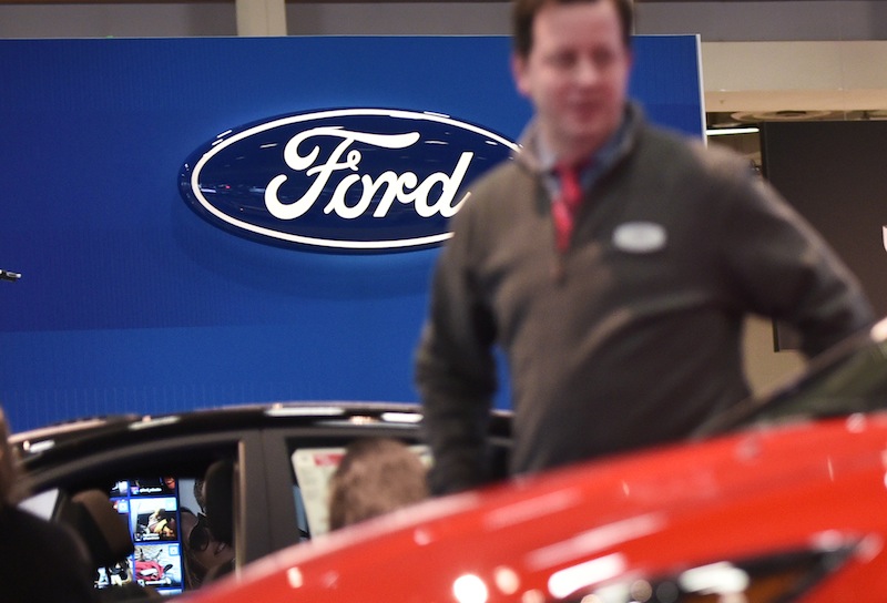 A Ford logo at the 2016 Washington Auto Show in Washington, DC. u00e2u20acu201d AFP pic