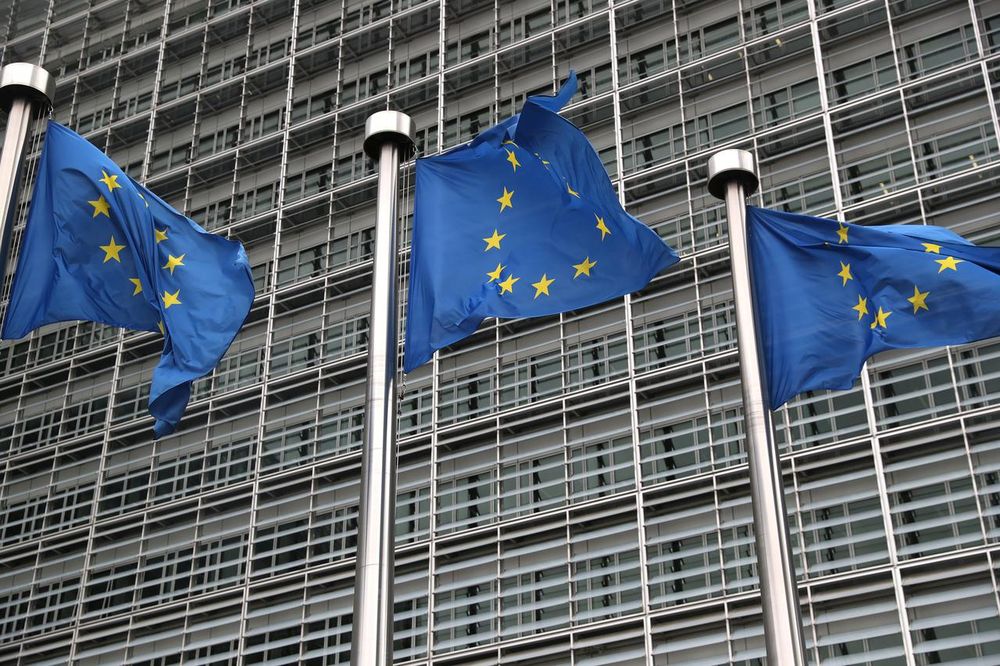 European Union flags fly outside the European Commission headquarters in Brussels, Belgium, October 4, 2019. u00e2u20acu201d Reuters pic
