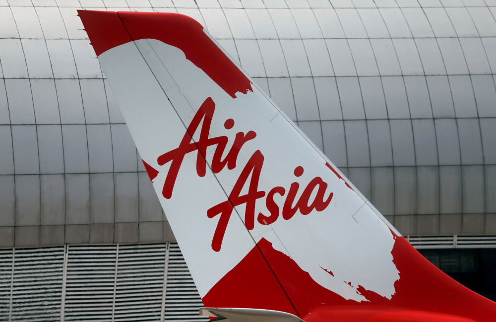 Tail of AirAsia X plane as seen at the Garuda Maintenance Facility AeroAsia in Tangerang, Indonesia, September 20, 2017. u00e2u20acu201d Reuters pic 