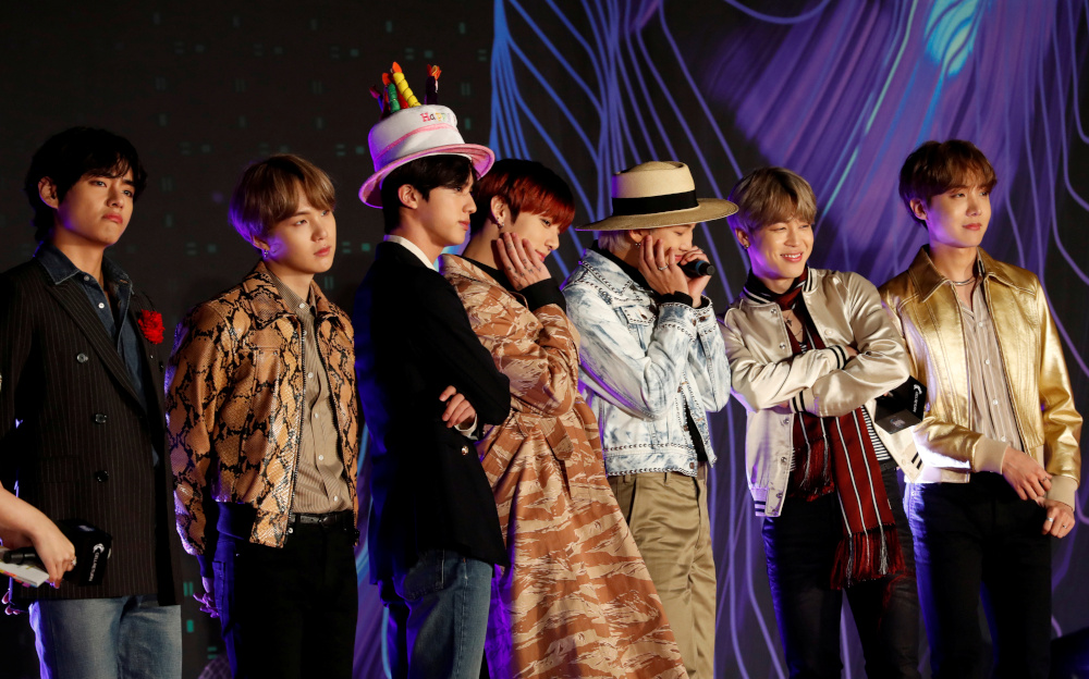 Members of South Korean boy band BTS pose on the red carpet during the annual MAMA Awards at Nagoya Dome in Nagoya, Japan, December 4, 2019. u00e2u20acu201d Reuters pic 