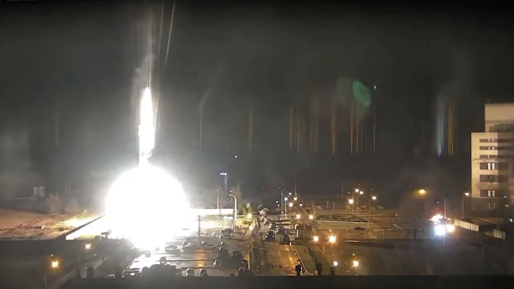 Surveillance camera footage shows Zaporizhzhia nuclear power plant during shelling in Enerhodar, Zaporizhia Oblast, Ukraine March 4, 2022, in this screengrab from a video obtained from social media. u00e2u20acu201d Zaporizhzhya NPP via YouTube/via Reuters