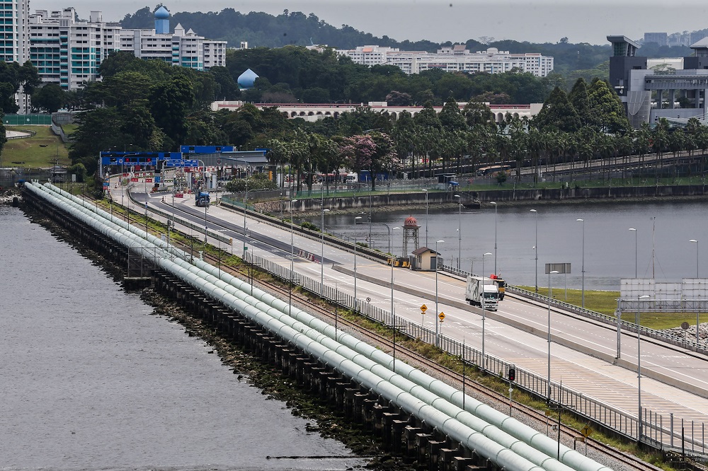 A general view of the Johor Causeway at Johor Baru March 7, 2022. u00e2u20acu201d Picture by Hari Anggara